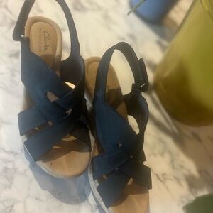 Clarks Women's Dark Blue Sandals